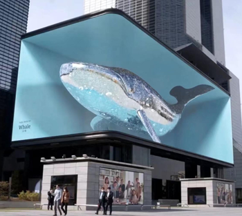 Glasses-free 3D outdoor LED display